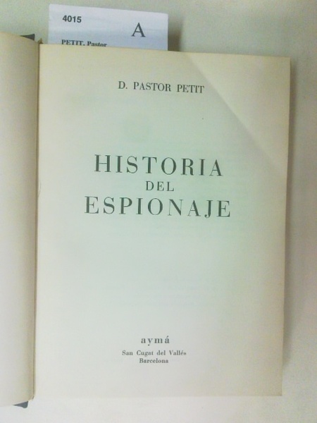 Historia del espionaje