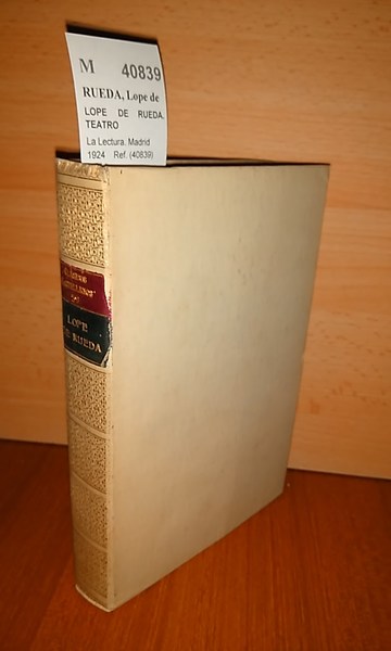 LOPE DE RUEDA. TEATRO