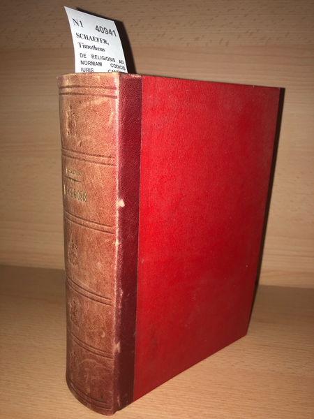 DE RELIGIOSIS AD NORMAM CODICIS IURIS CANONICI edidit ---
