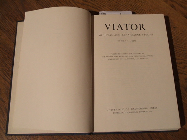VIATOR. Medieval and renaissance studies.