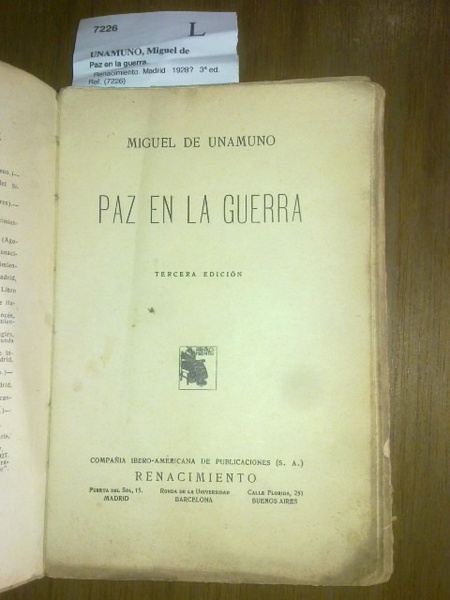 PAZ EN LA GUERRA.