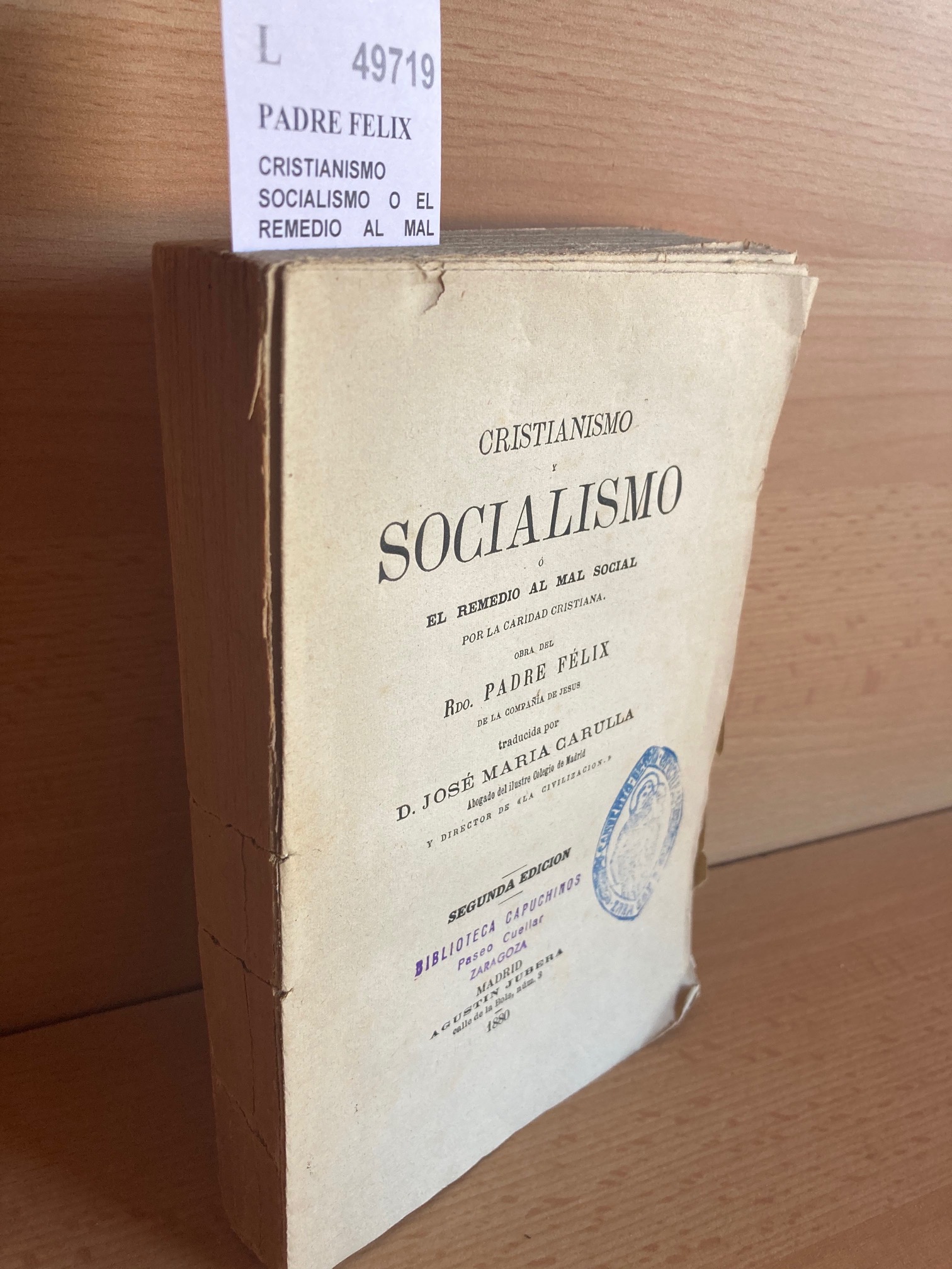 CRISTIANISMO SOCIALISMO O EL REMEDIO AL MAL SOCIAL POR LA …