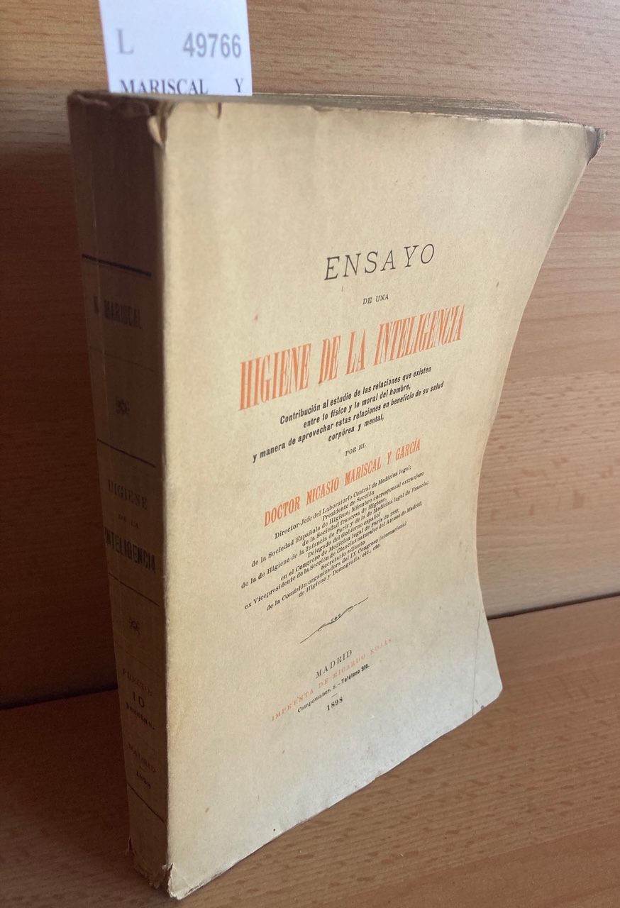 ENSAYO DE UNA HIGIENE DE LA INTELIGENCIA. CONTRIBUCION AL ESTUDIO …