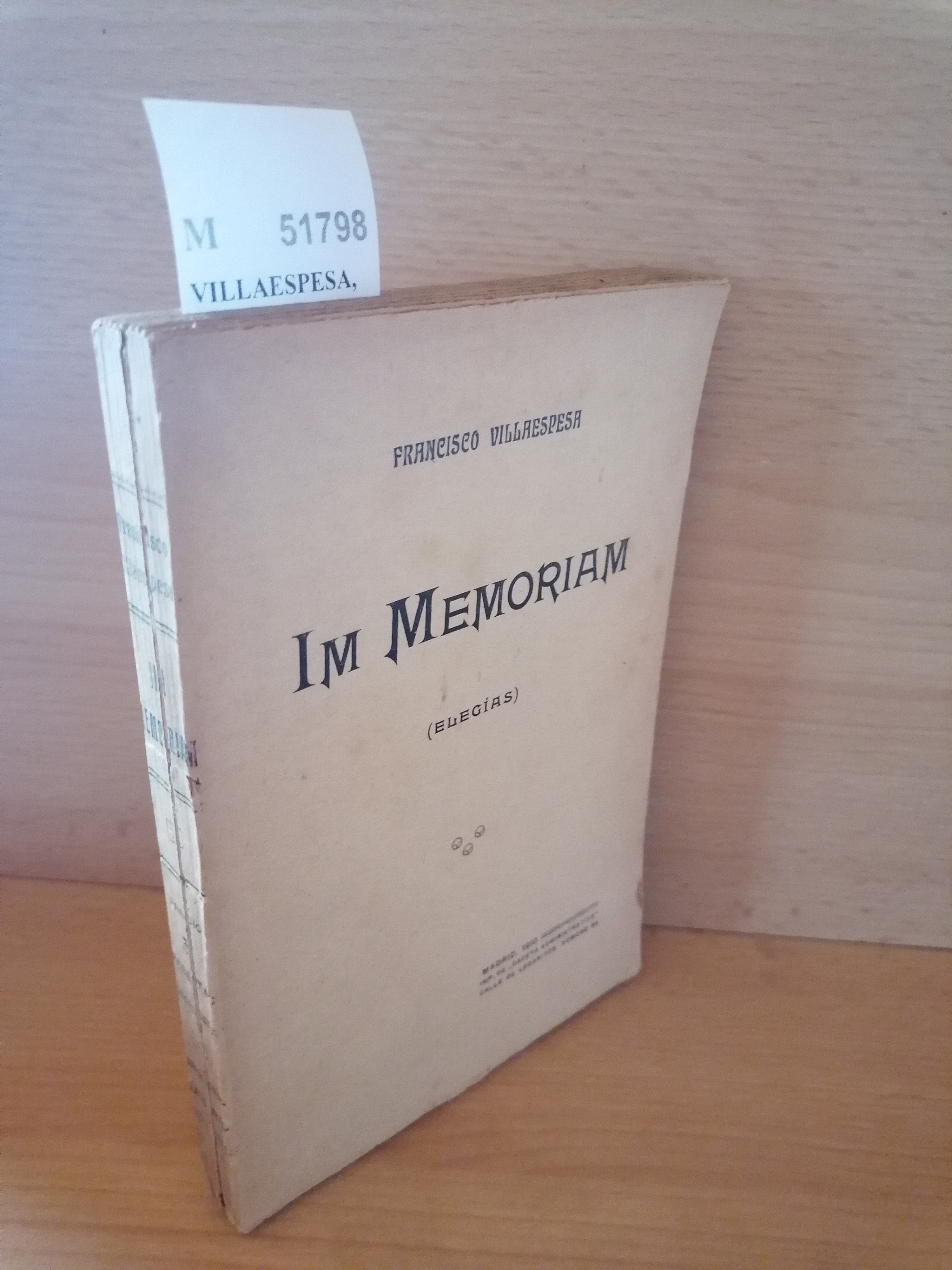 IM MEMORIAM (ELEGIAS)