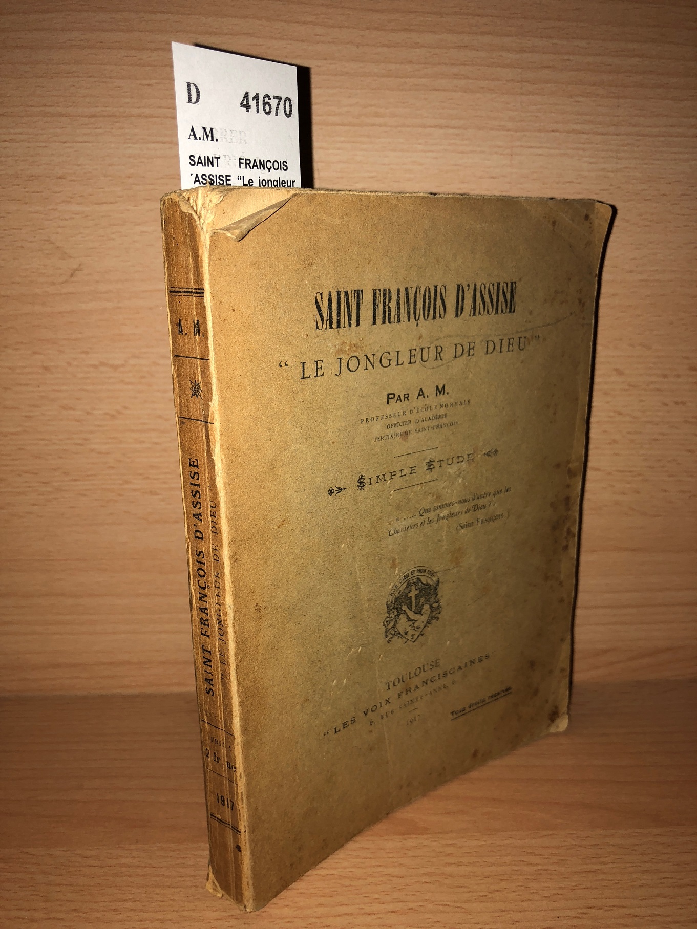 SAINT FRANÇOIS D´ASSISE “Le jongleur de Dieu” par ---