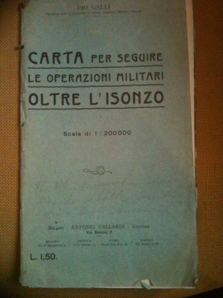 Carta per seguire le operazioni militari oltre l'Isonzo.