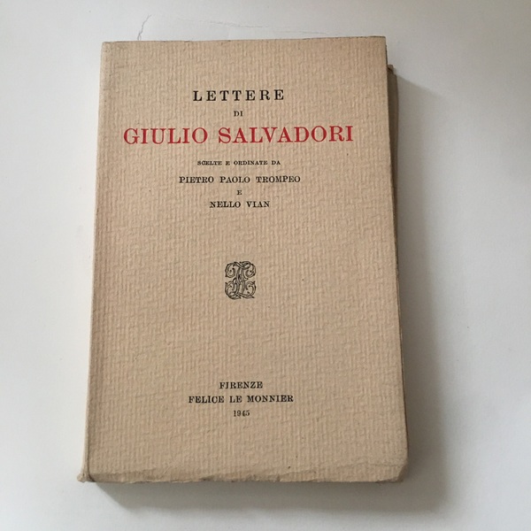 Lettere di Giulio Salvadori.