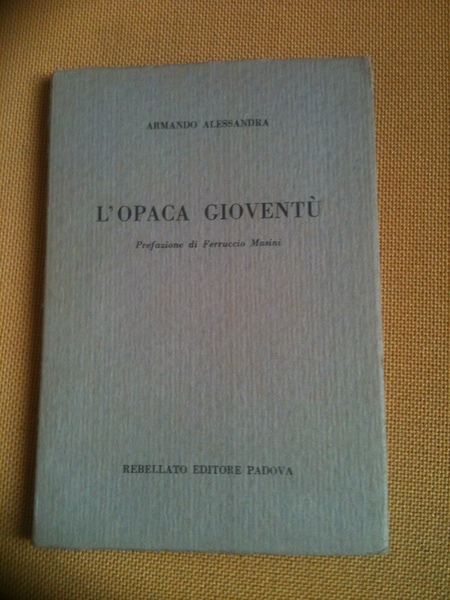 L'opaca gioventù. Pref. di Ferruccio Masini.