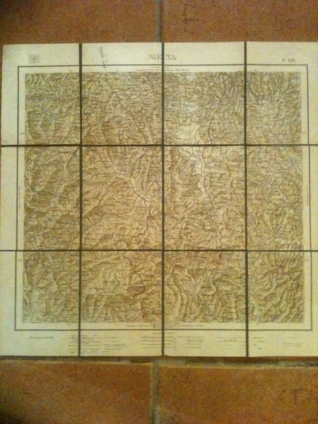 CARTA GEOGRAFICA provincia di Siena, Sovicille, Roccastrada.