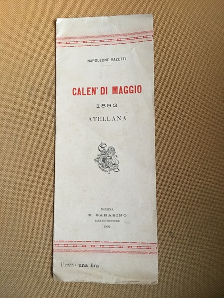 Calen' di maggio 1892 atellana.