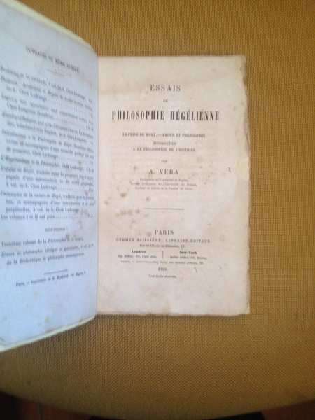 Essais de philosophie hegelienne. La peine de mort Amour et …