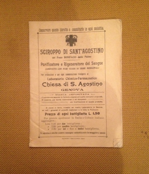 Sciroppo di Sant'Agostino del Frate Bonifacio dalle Palme.