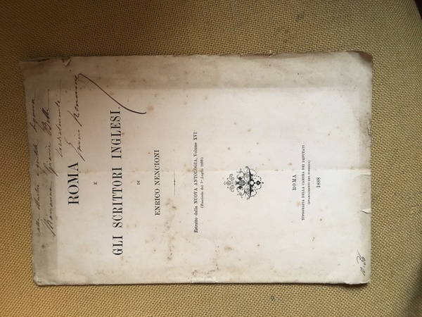 Roma e gli scrittori inglesi. (estratto dalla Nuova Antologia fascicolo …