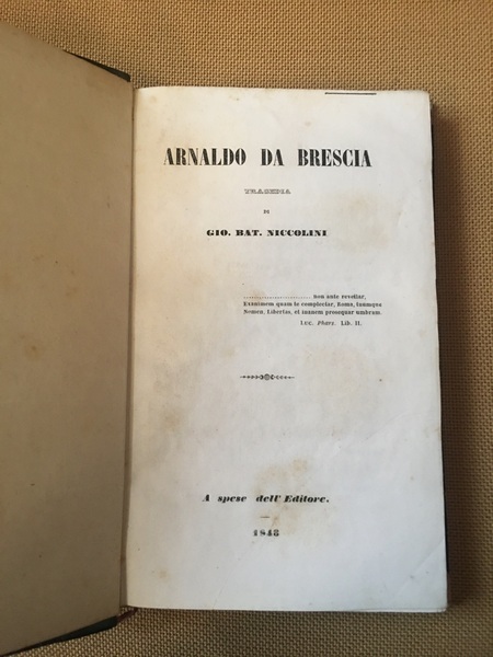 Arnaldo da Brescia tragedia.