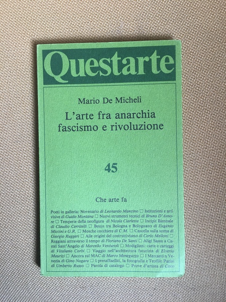 L'arte fra anarchia fascismo e rivoluzione.