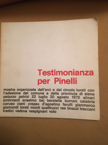 Testimonianza per Pinelli Mostra organizzata dall'Arci e dal circolo Turati …