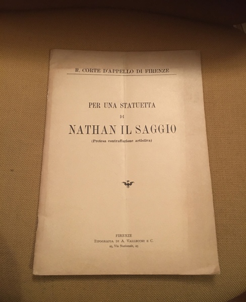 Per una statuetta di Nathan il saggio (pretesa contraffazione artistica)