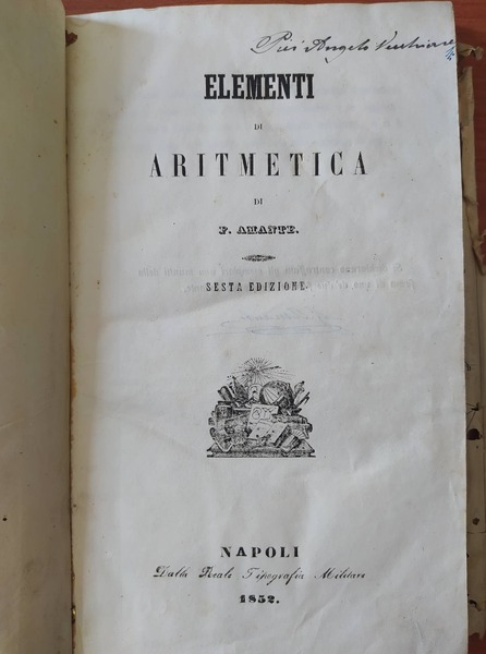 Elementi di aritmetica di F. Amante