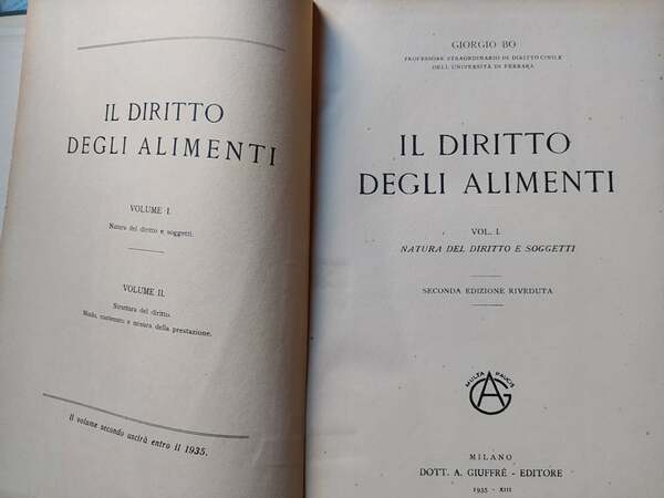 Il Diritto degli Alimenti, Vol. 1