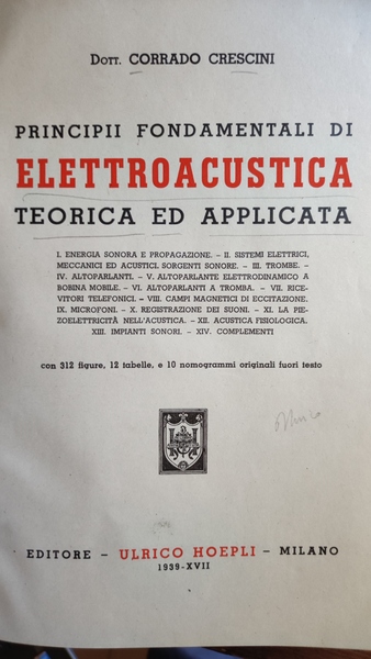 Elettroacustica teorica ed applicata