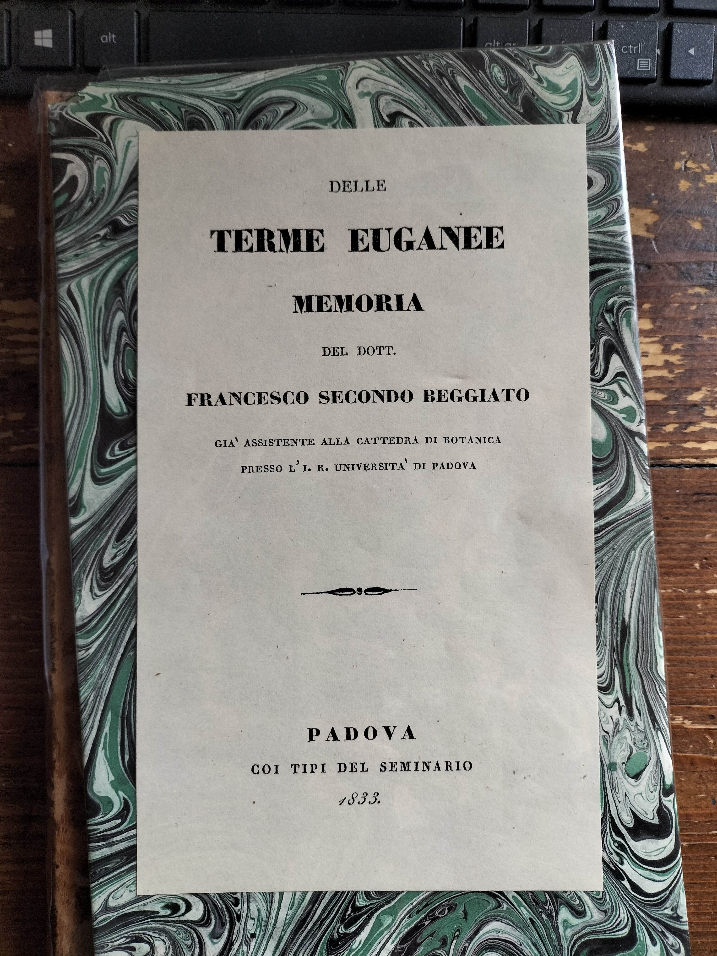 Delle Terme Euganee memoria del dott. Francesco Secondo Beggiato
