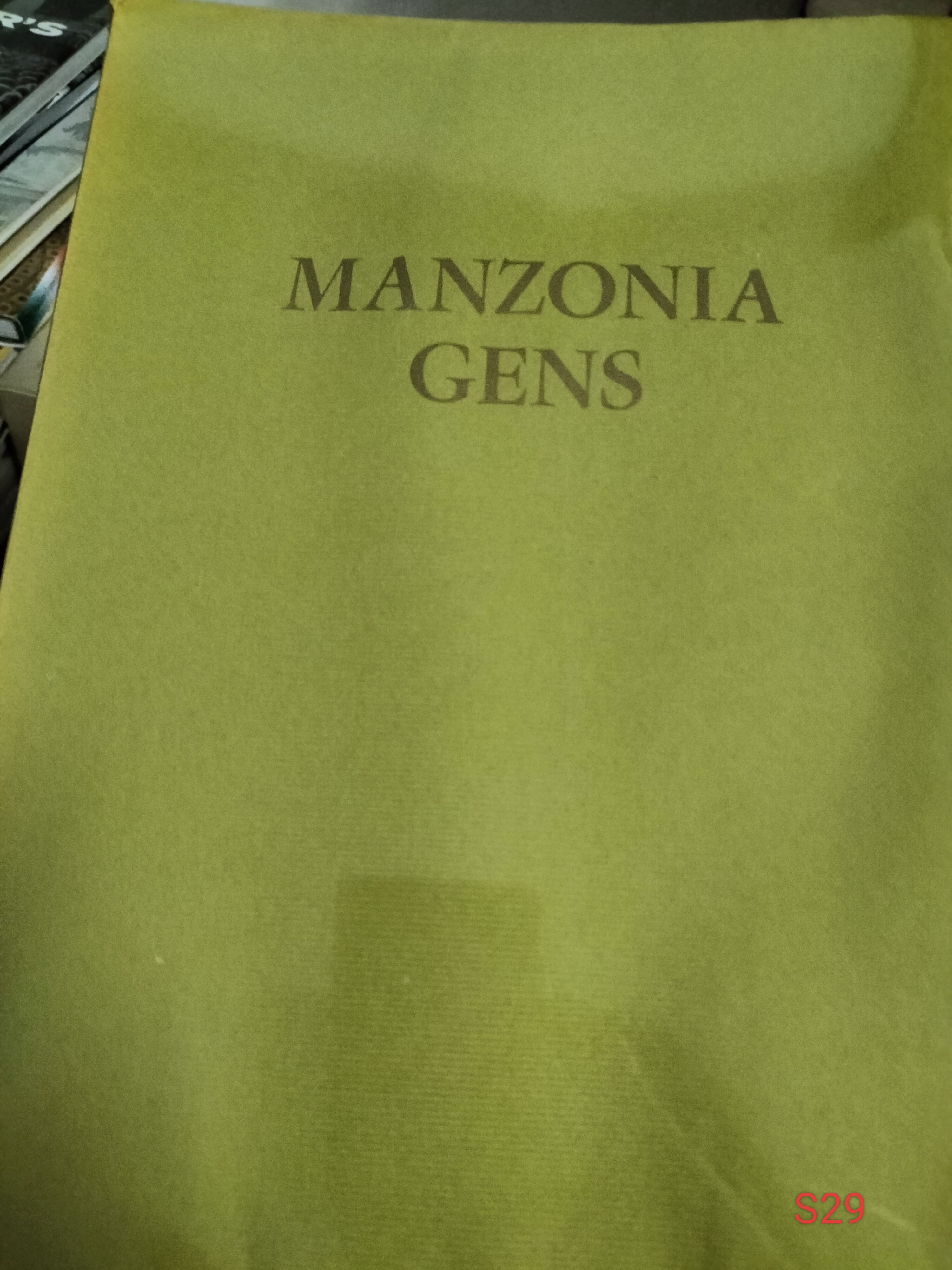 MANZONIA GENS di Lugo di Romagna Giovanni Manzoni TAMARI EDITORI