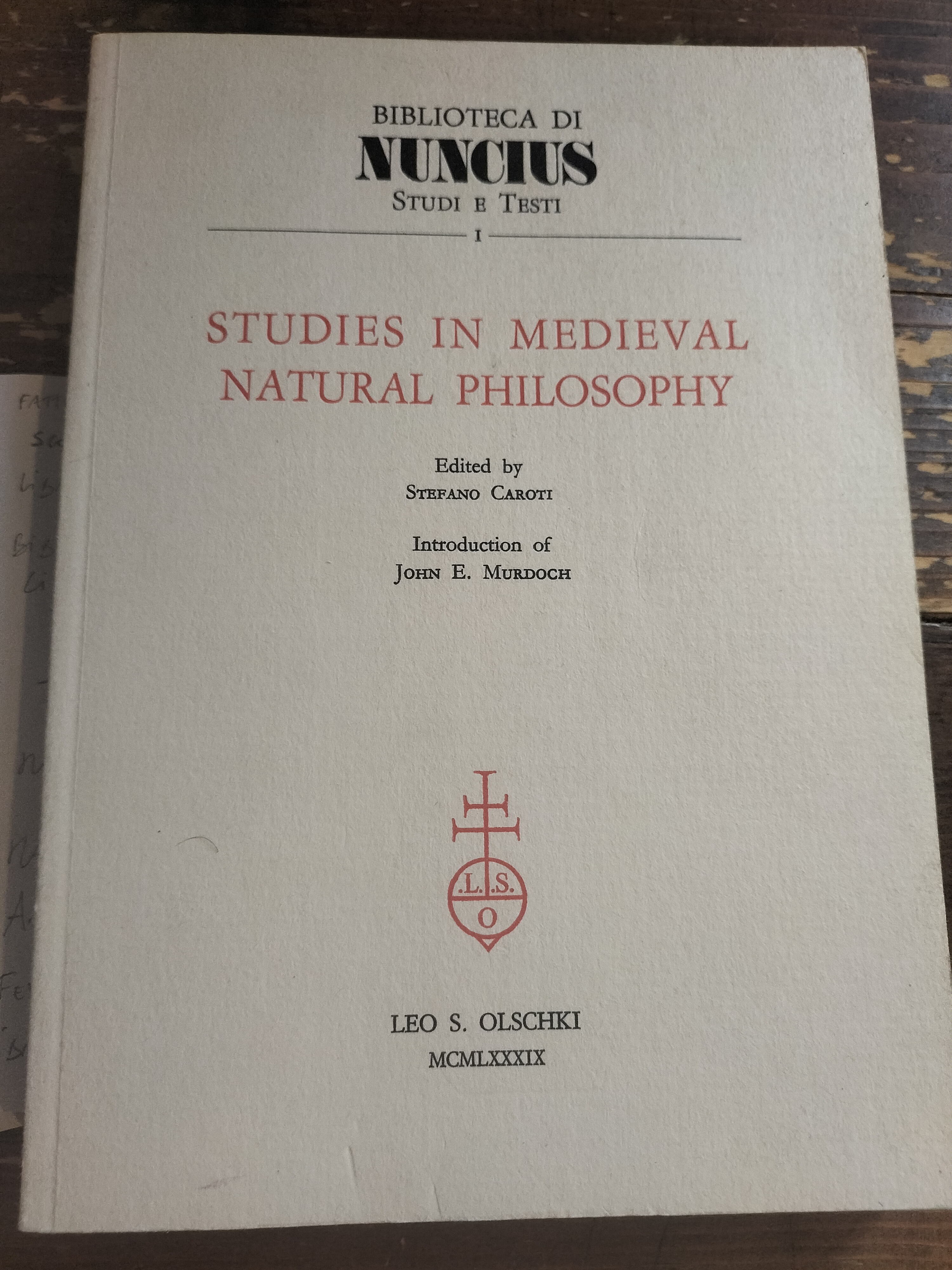 Studies in Medieval Natural Philosophy