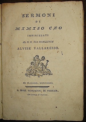 Sermoni di Mimiso Ceo indirizzati al N.U. Sua Eccellenza Alvise …