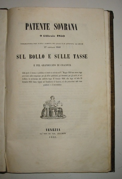 Patente sovrana 8 febbraio 1850 obbligatoria per tutti i dominii …