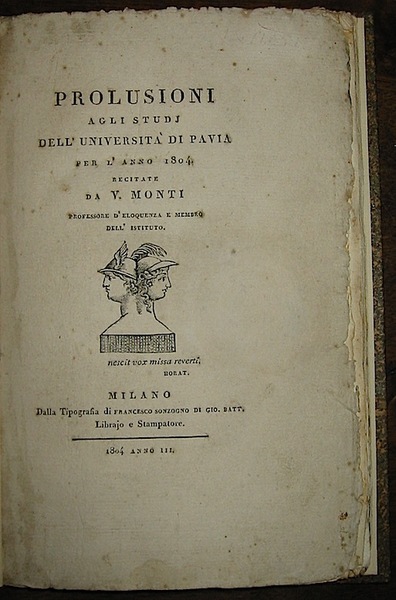 Prolusioni agli studi dell’Università di Pavia per l’anno 1804 recitate …