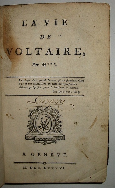 Vie (La) de Voltaire