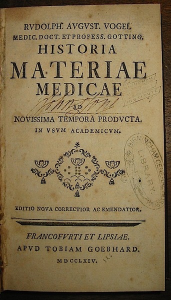 Historia materiae medicae. editio nova correctior ac emendatior