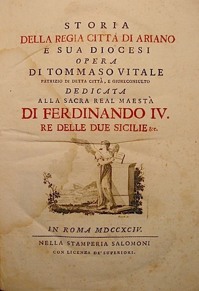 Storia della regia città di Ariano e sua diocesi. dedicata …