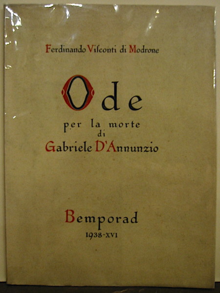 Ode per la morte di Gabriele d’Annunzio