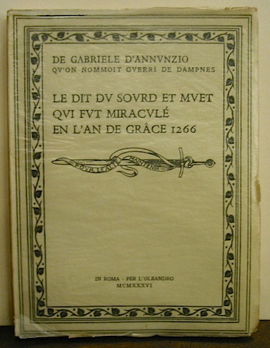 De Gabriele D’Annunzio qu’on nommoit guerri de dampnes. Le dit …