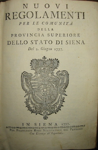 Nuovi Regolamenti per le Comunità della Provincia superiore dello Stato …