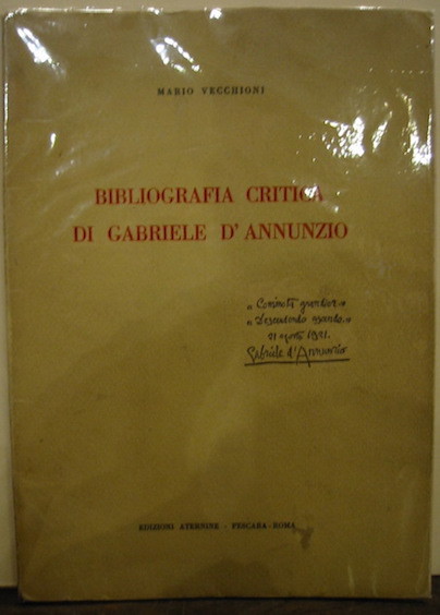 Bibliografia critica di Gabriele D’Annunzio