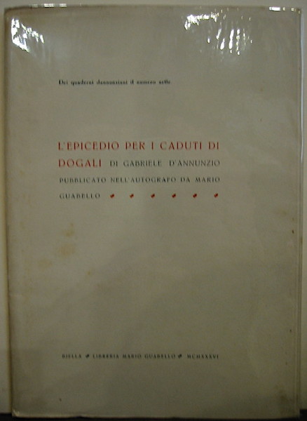 L’epicedio per i caduti di Dogali di Gabriele D’Annunzio pubblicato …