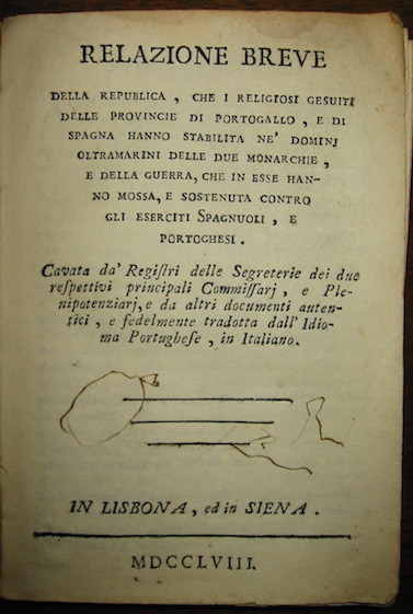 Relazione breve della Republica, che i religiosi gesuiti delle Provincie …