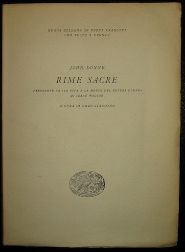 Rime sacre. Precedute da ‘La vita e la morte del …