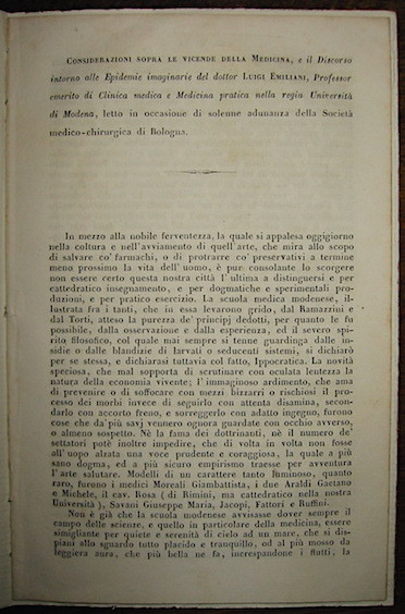 Considerazioni sopra le vicende della medicina, e il Discorso intorno …