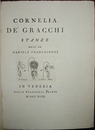 Cornelia de’ Gracchi. Stanze