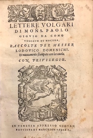 Lettere volgari di Mons. Paolo Giovio da Como Vescovo di …