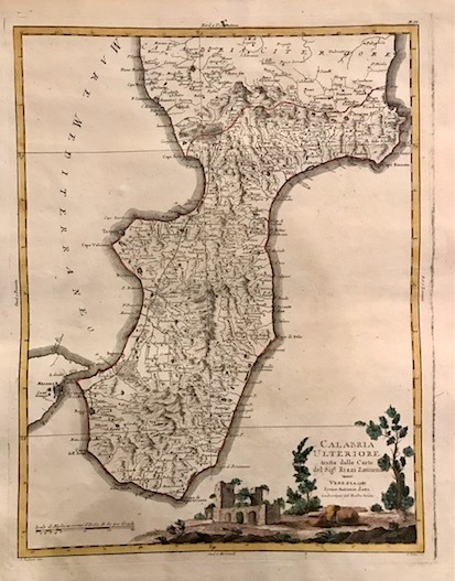 Calabria ulteriore tratta dalle carte del Sig. Rizzi Zannoni