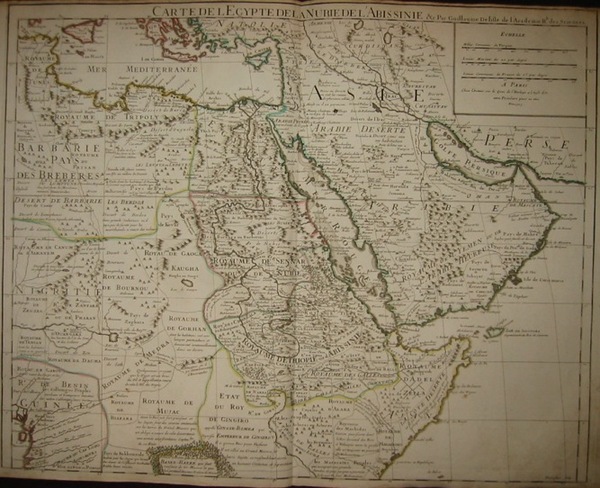 Carte de l’Egypte, de la Nubie, de l’Abissinie.