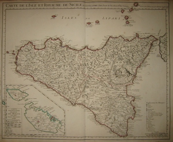 Carte de l’Isle et Royaume de Sicile