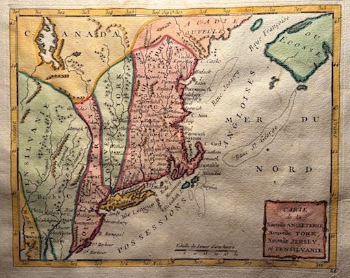 Carte de la Nouvelle Angleterre, Nouvelle York, Nouvelle Jersey, et …