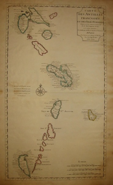 Carte des Antilles françoises et des Isles voisines