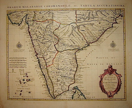 Carte des cotes de Malabar et de Coromandel.