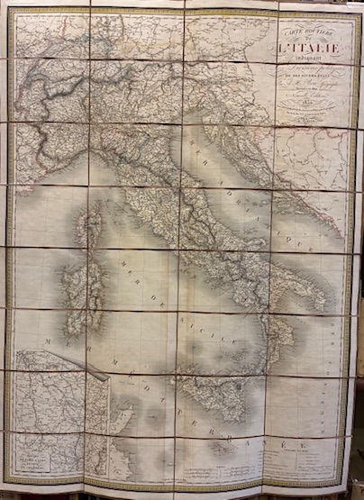 Carte routiere de l’Italie indiquant les divisions politiques de ses …